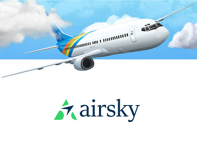 Airsky Logo Design a letter a logo air airplane app branding ideas identity design illustraion logo logodesign sandeep mandloi sandy sky ui web