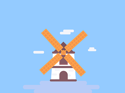 Windmill adobe illustrator illustration vector