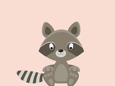 Raccoon adobe illustrator illustration vector