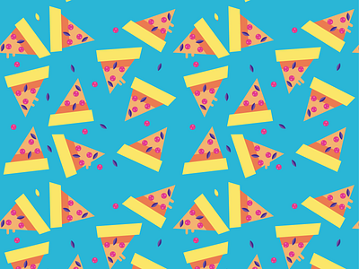 Pizza Party adobe illustrator pattern vector