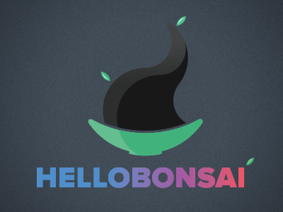 Finished HelloBonsai logo bonsai brand hellobonsai logo