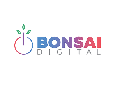 Bonsai Digital logo bonsai brand company design digital logo web