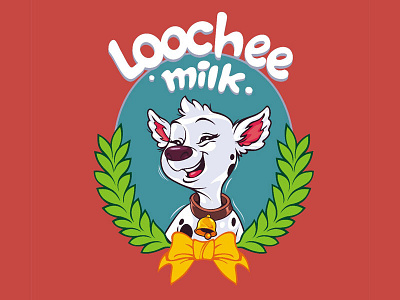 Loochee Milk animation art branding cow design icon illustration indonesia logo milk vector