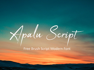Apalu - Free Brush Script Modern Font branding business cards clothes design fashions font free font free typeface freebie freebies greeting cards invitations letters logo logos packaging posters quotes typeface typography