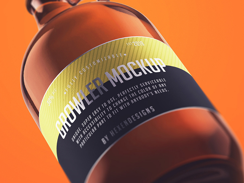 Free Growler Bottle Mockup Psd by Jack Miller on Dribbble