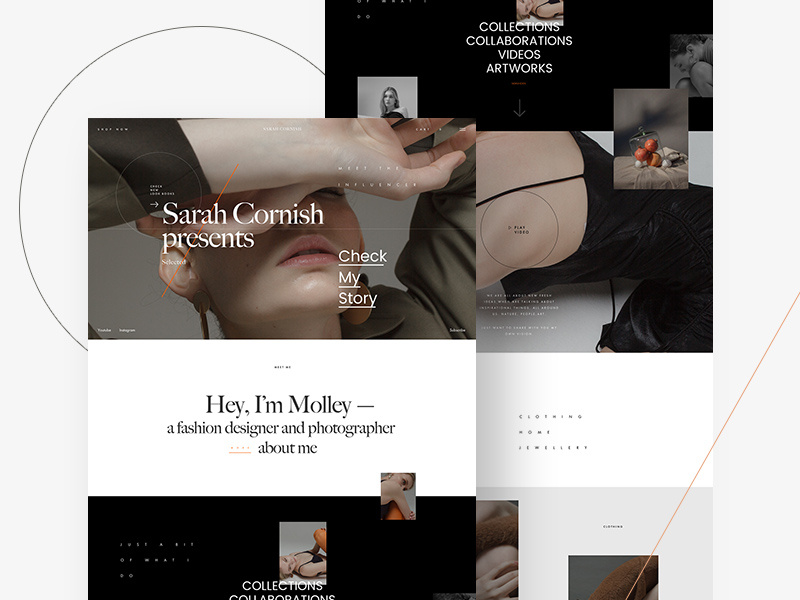 Free Fashion Influencer UI Kit ui kits freebie psd ui kit freebie design freebies