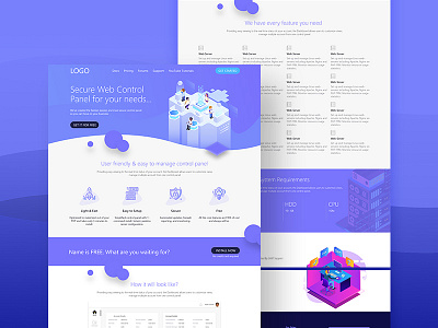 Free Hosting Service Web Template