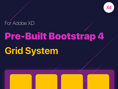 Free Pre Built Bootstrap 4 Grid Adobe Xd