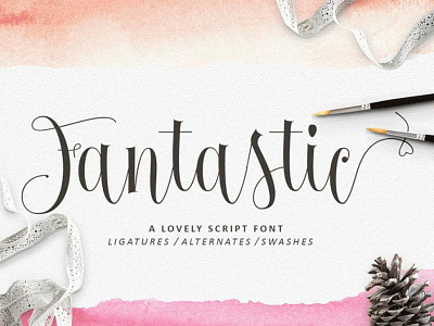 Fantastic Calligraphy Font branding font free font free typeface freebies invitations letters typeface typography