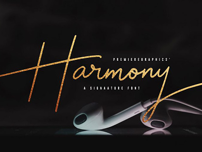 Harmony Free Signature Font branding design font free font free typeface freebies invitations letters typeface typography