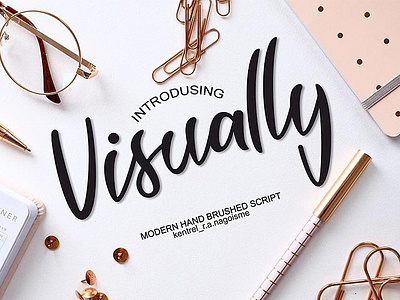 Visually Script Free Font