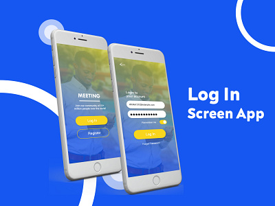 Log In Screen App app design typography ui ux