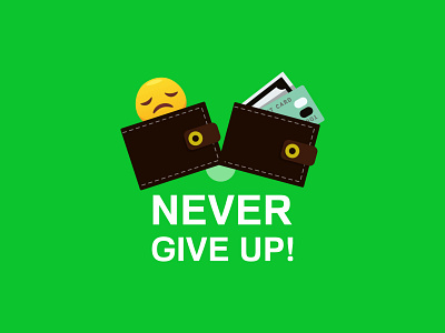 Never give up! design icon inspiration typography ui ux