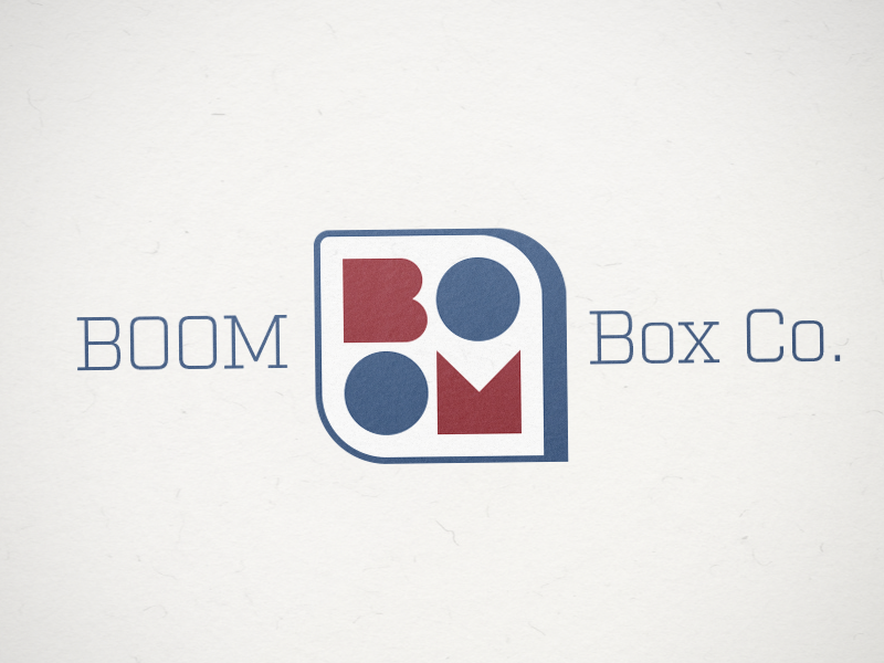 Boom Box Co. Logo logo design boxes folding carton brand identity
