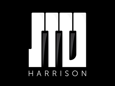 Stu Harrison Music Logo brand identity keys logo design music musician piano