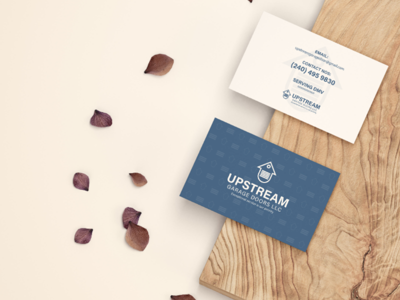 Upstream Garage Door Business Card By Funsho Felix On Dribbble