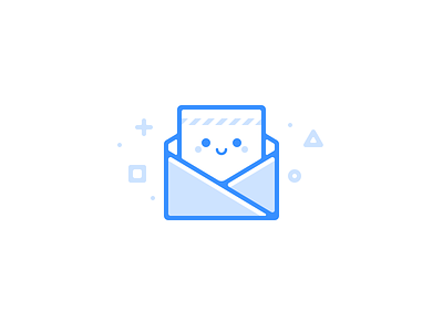 Email Dude email face icon illustration line mail smile