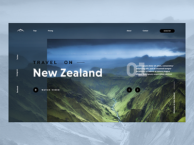 New Zealand design minimal typography ui ux web website
