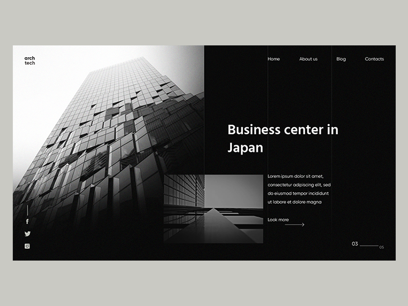 Concept for an architecture company by Yana Braslavskaya on Dribbble