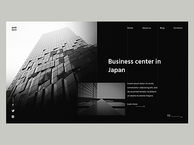 Concept for an architecture company design illustration minimal typography ui ux web website