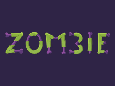 Zombie handlettering lettering typography undead zombie zombies