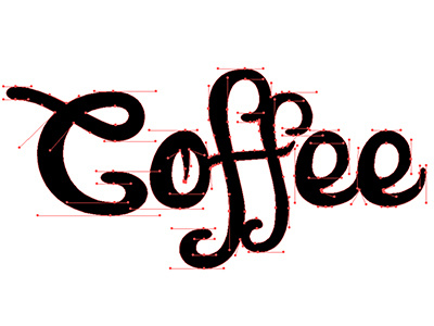 Coffee Bezier Curves art bezier coffee design handlettering lettering typography