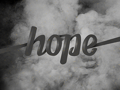 Hope cursive hand lettering handcraft lettering vector