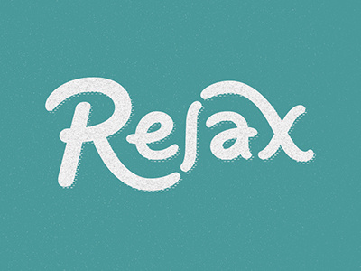 Relax cursive hand lettering handcraft lettering vector