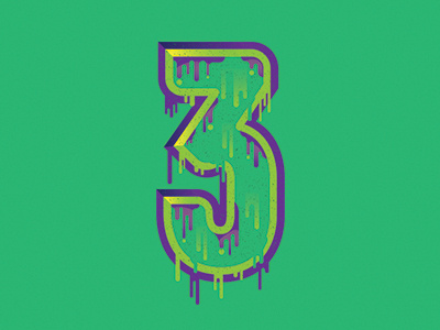 Number Three. color number three vector