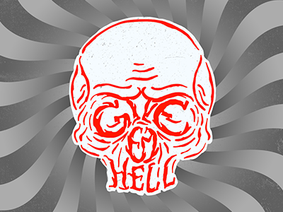 Give Em Hell letter lettering logo vector