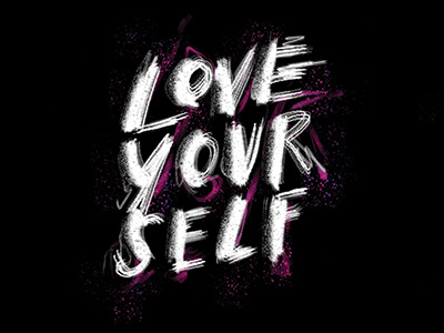 Love Yourself lettering love type