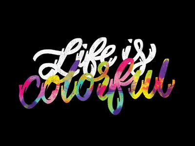 Life is Colorful color colorful lettering logo vector
