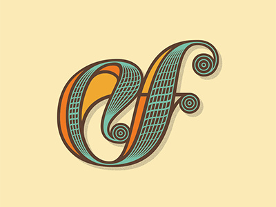 Lowercase f. handmade letter lettering logo vector
