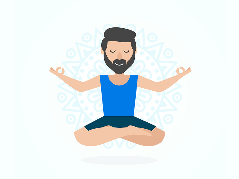 Yoga Animation 2d animation character design cool gif gif illustration inner peace vector yoga yoga animation yoga gif