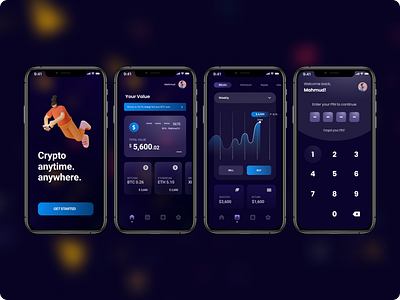 Cryptocurrency Mobile Apps app clean crypto cryptocurrency currency design minimal mobile ui ux