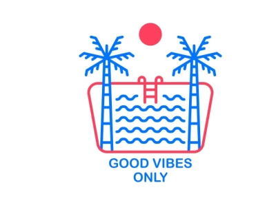 Good Vibes Only T-Shirt adventure apparel beach camping good vibes holiday monoline national park nature ocean outline pool sea summer swimming tattoo travel tropical tshirt vacation