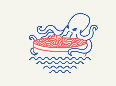 Ramen Octopus 2 T-Shirt apparel food japanese kawaii kraken monoline noodles octopus otaku outline pasta ramen ramen noodles sea sea monster spaghetti squid tattoo tentacles tshirt