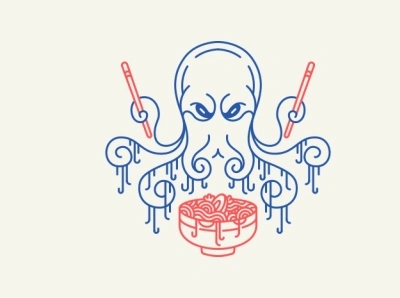 Ramen Octopus 1 T-Shirt apparel food japanese kawaii kraken monoline noodles octopus otaku outline pasta ramen ramen noodles sea sea monster spaghetti squid tattoo tentacles tshirt