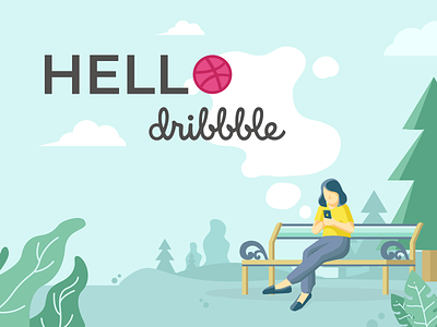 Hello Dribbble app application hello landing landing page page park smartphone startup website