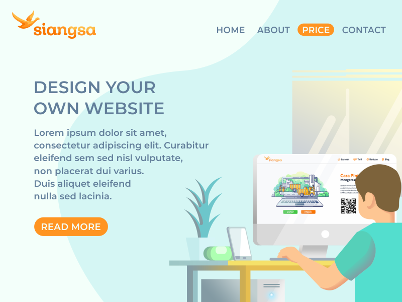 Design Your Own Website web imac apple designer table flower uidesign ux ui smartphone laptop computer illustration design website