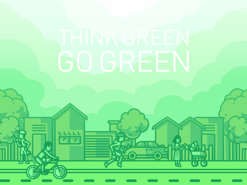 Think Green Go Green by Moneline on Dribbble