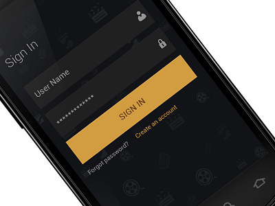 Mobile App Login Page andriod app design login mobile movie ticket ui