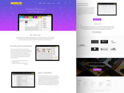 Product Landing Page design flat landing page product responsive software theatre ui