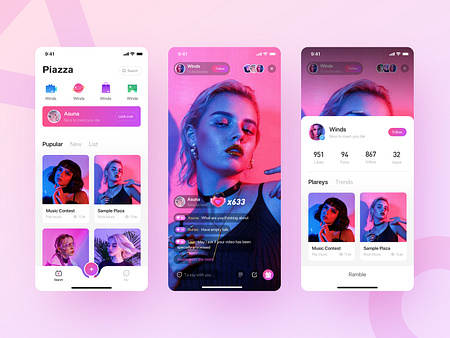 6.4 A Live-streaming App By Wind On Dribbble