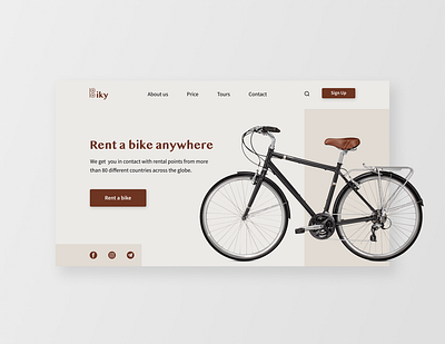 Bike Rental concept bicycle bicycle logo bike figma landing main page rental webdesign website