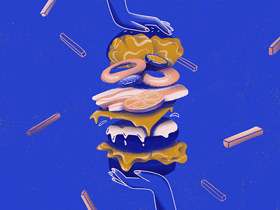 foodio blue burger burgers digitalart drawing food food and drink food illustration illustration procreate procreateapp