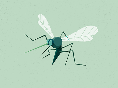 il bastardo bugs digitalart green illustration minimal mint mosquito procreateapp vectorart