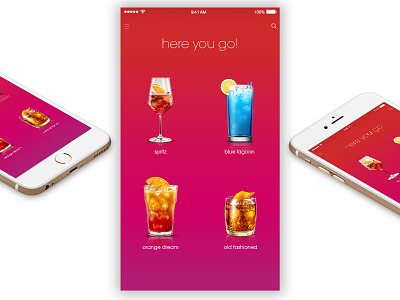 Cocktail App app cocktail mobile ui