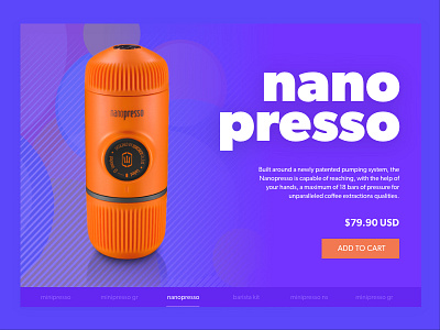 Nano Presso coffee nanopresso product ui ux wacaco
