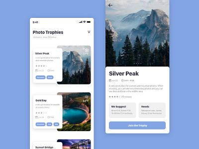Photo Trophies #MadeWithXD mobile photo ui ux
